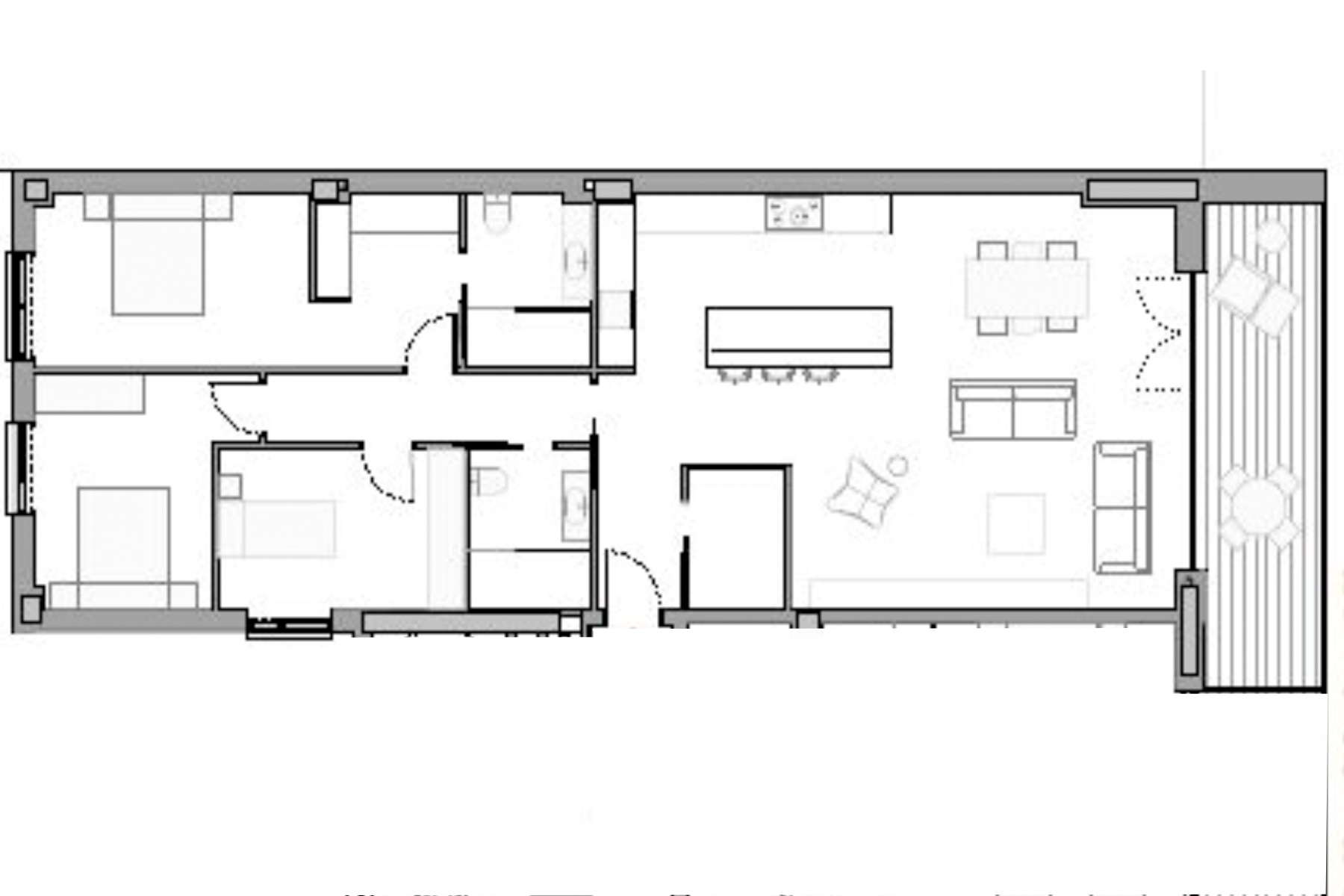 Piso de alquiler en Escaldes Engordany, 3 habitaciones, 126 metros