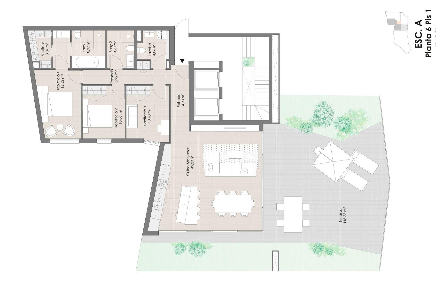 Ático en venta en La Massana, 3 habitaciones, 251 metros