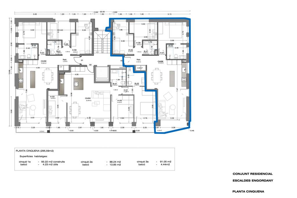 Piso en venta en Escaldes Engordany, 3 habitaciones, 91 metros